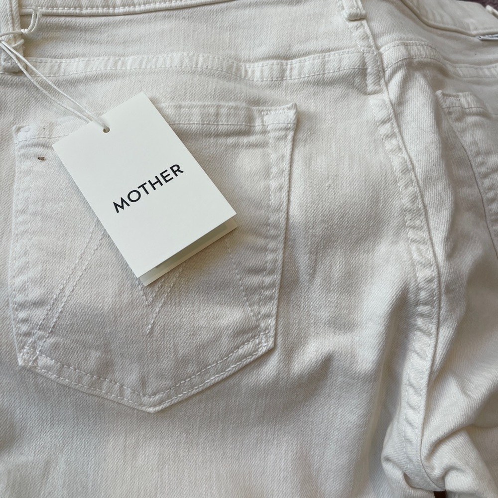 NWT MOTHER WHITE DENIM JEANS “Hustler”